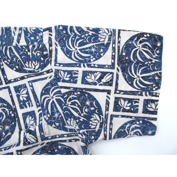 Vtg 90s Avi Kahala Hawaiian Shirt Mens Large Button Up Handcrafted Rayon Linen - Picture 13 of 13